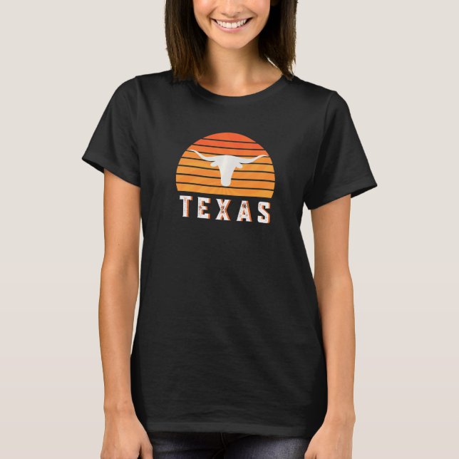 Camiseta Vintge Austin Texas Keep It Weird Longhorn Sunset (Anverso)