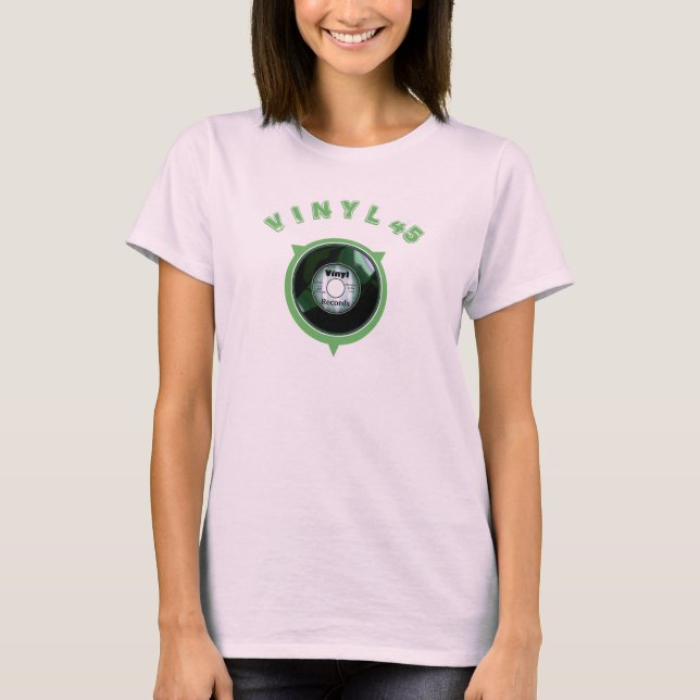 Camiseta Vinyl 45 Green Record 3 (Anverso)