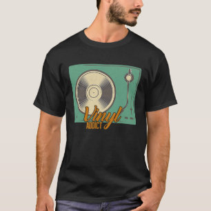 Camiseta Vinyl Addict Disc Music Songs Remix Audio Dee
