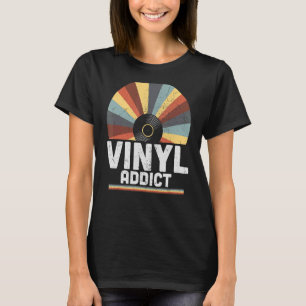 Camiseta Vinyl Addict Retro 60 Música de los años 80