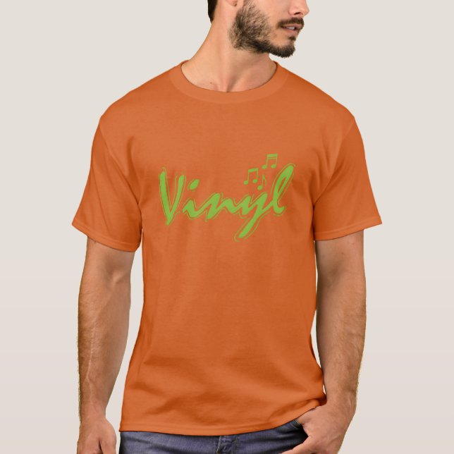 Camiseta Vinyl con notas musicales Vinyl Record Music boy (Anverso)