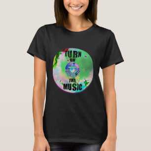 Camiseta Vinyl Enciende La Música De Negro