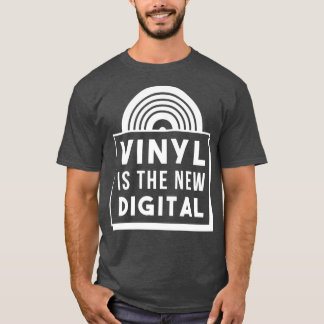 Camiseta Vinyl es el nuevo DJ digital divertido retro vinta