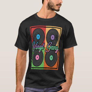 Camiseta Vinyl Gang Vinyl Grabar reproductor de música anal