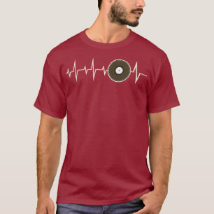 Camiseta Vinyl Heartbeat - EKG Puls Line Vinyl Records DJ