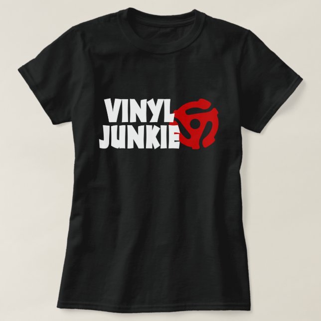 Camiseta Vinyl Junkie (Diseño del anverso)