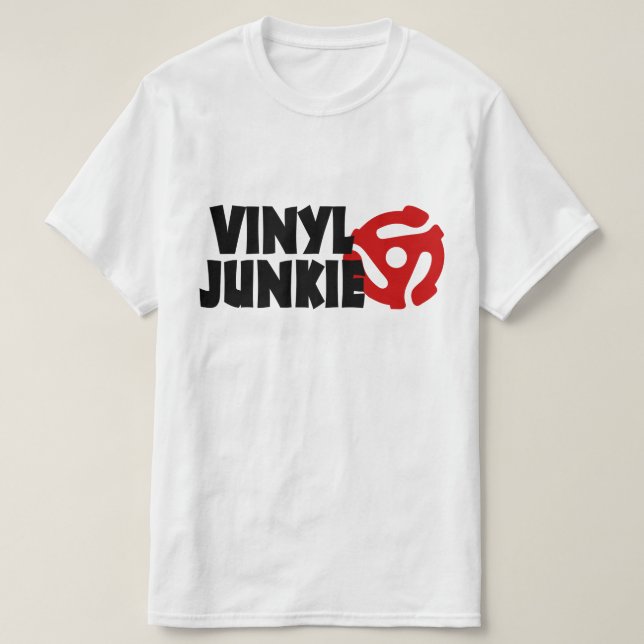 Camiseta Vinyl Junkie (Diseño del anverso)