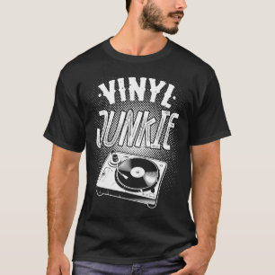Camiseta Vinyl Junkie Para Hombres De Récords Musicales