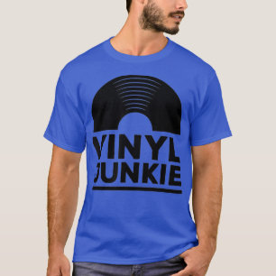 Camiseta Vinyl Junkie Tee Retro DJ de música de la vieja es