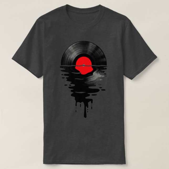 Camiseta Vinyl LP Music Record Sunset Red Baby Bodysuit (Diseño del anverso)