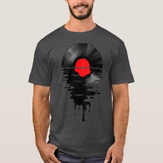 Camiseta Vinyl LP Music Record Sunset Red Baby Bodysuit