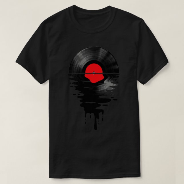 Camiseta Vinyl LP Music Record Sunset Red Mug (Diseño del anverso)