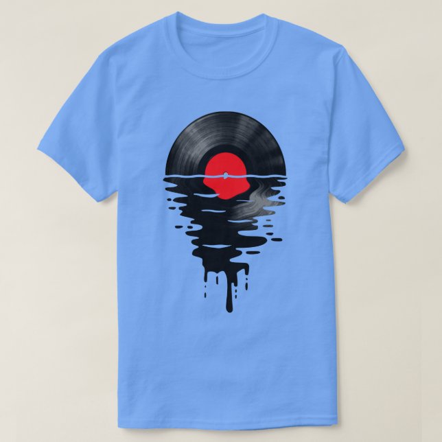 Camiseta Vinyl LP Music Record Sunset Red Pin (Diseño del anverso)
