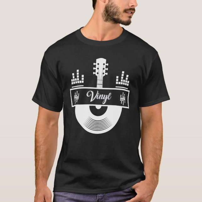 Camiseta Vinyl Record Guitar Music (Anverso)