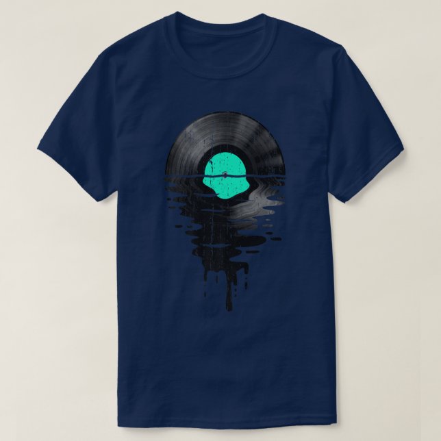 Camiseta Vinyl Record Music LP Classic 80s Sunset  (Diseño del anverso)