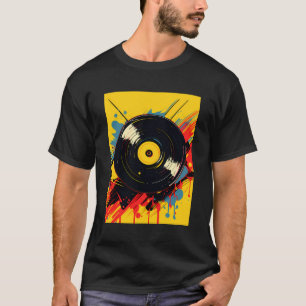 Camiseta Vinyl Record Player Dj Music Vintage Retro