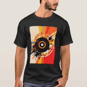 Camiseta Vinyl Record Player Dj Music Vintage Retro