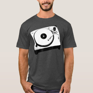 Camiseta Vinyl Record Player Oldschool DJ Turntable