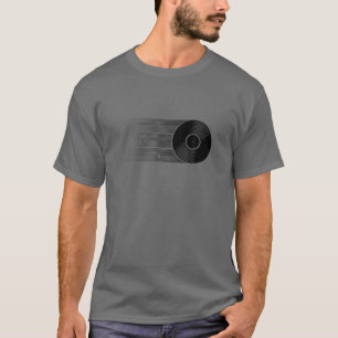 Camiseta Vinyl Record Player Vintage DJ Music