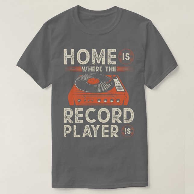 Camiseta Vinyl Record Player Vinyl Records (Diseño del anverso)