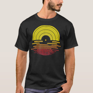 Camiseta Vinyl Record Vintage Retro Sunset Music DJ