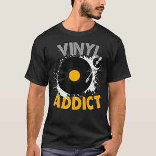 Camiseta Vinyl Record - Vinyl Addict DJ Audiophile LP EP