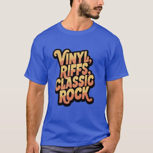 Camiseta Vinyl Riffs Classic Rock Vintage Rock boy (Anverso)