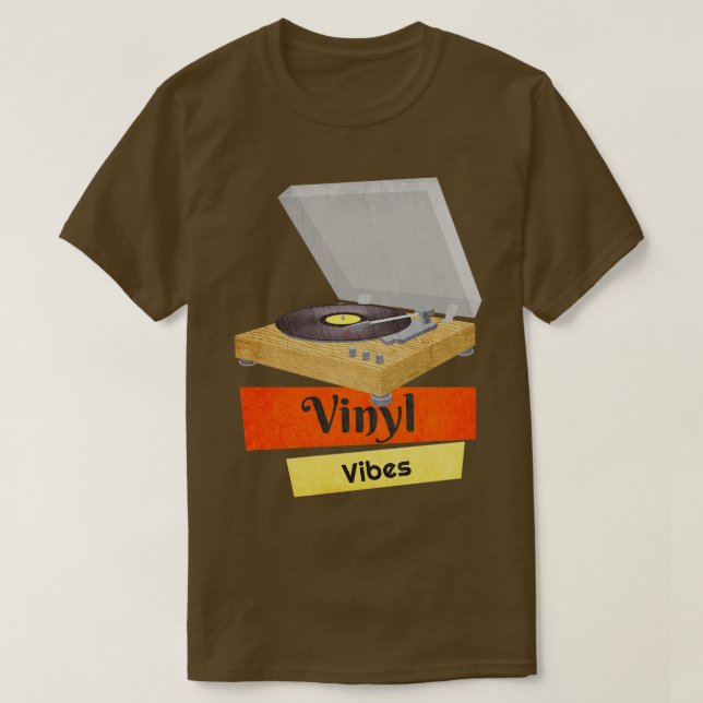 Camiseta Vinyl Vibes Records Turable Music Lover Retro (Diseño del anverso)