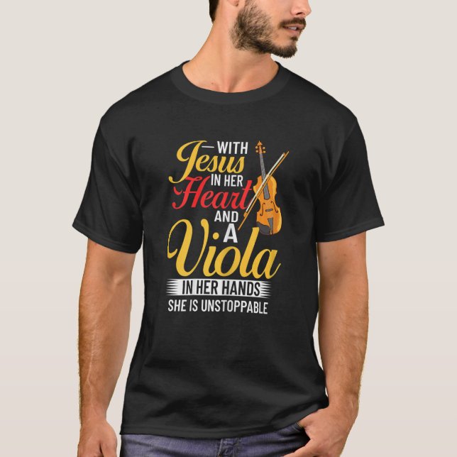 Camiseta Viola Instrument Music Notes Player Lesson Beginne (Anverso)