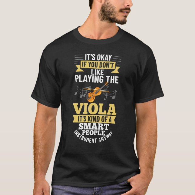 Camiseta Viola Instrument Music Notes Player Lesson Beginne (Anverso)