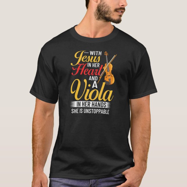 Camiseta Viola Instrument Music Notes Player Lesson Beginne (Anverso)
