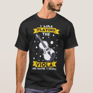 Camiseta Viola Instruments Music Notes Player Lesinne