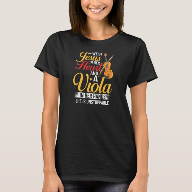 Camiseta Viola Instruments Music Notes Player Lesinne (Anverso)