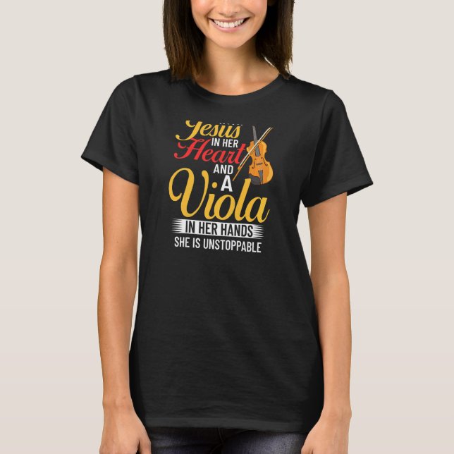 Camiseta Viola Instruments Music Notes Player Lesinne (Anverso)