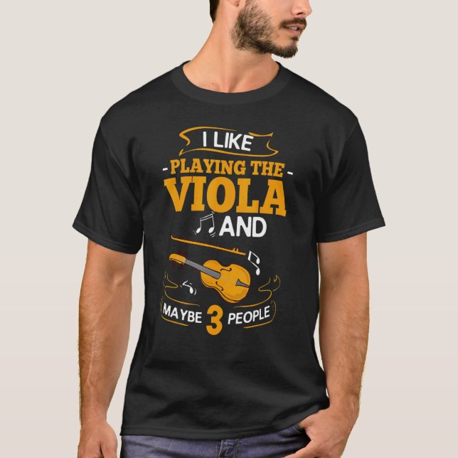 Camiseta Viola Instruments Music Notes Player Lesinne (Anverso)