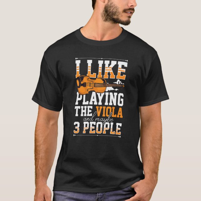Camiseta Viola Instruments Music Notes Player Lesinne (Anverso)