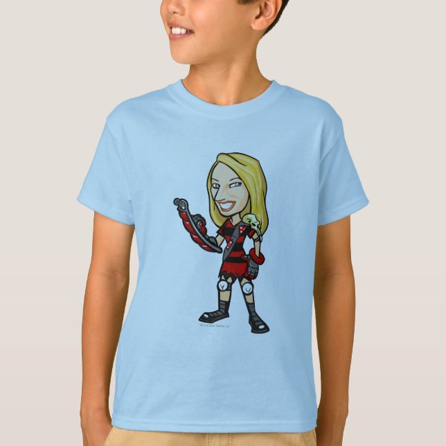 Camiseta Viola Krawk Island Staff Player (Anverso)