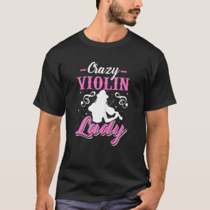 Camiseta Viola Mu, una mujer loca violinista divertida