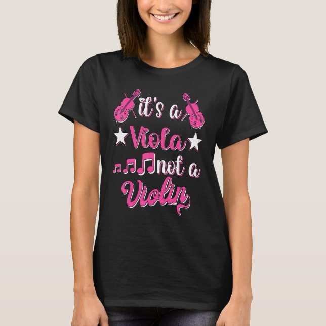 Camiseta Viola, no violín, Chica violinista (Anverso)