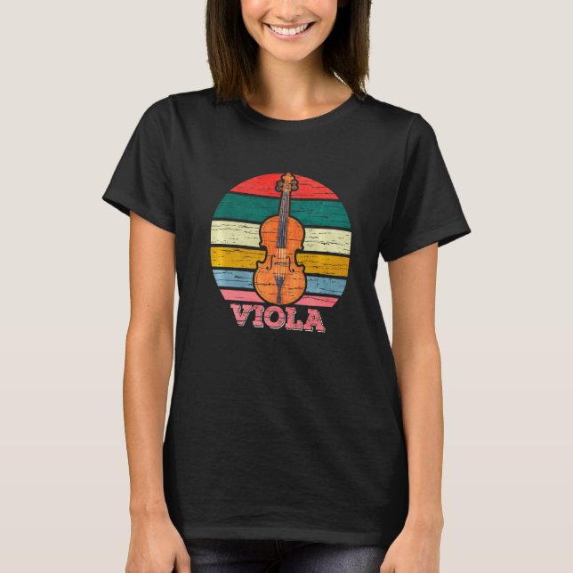 Camiseta Viola Retro Para Violista (Anverso)