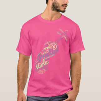 Camiseta Viola Word Cloud Orchestra Shirt