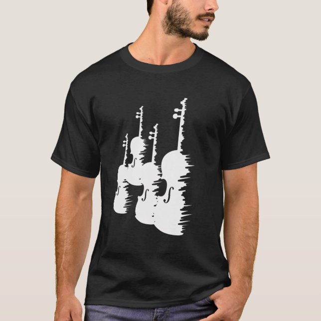 Camiseta Violaciones Dibujando Violin Entusiast Fiddle (Anverso)