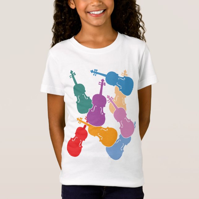 Camiseta Violas coloridas (Anverso)