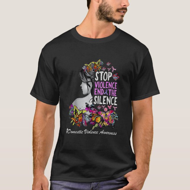 Camiseta Violencia Concienciación Doméstica Parar Terminar  (Anverso)