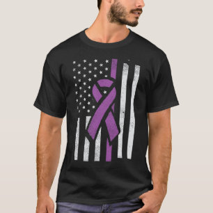 Camiseta Violencia doméstica Bandera de cinta morada Concie