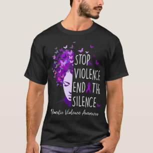 Camiseta Violencia Doméstica Conciencia Detener Violencia T