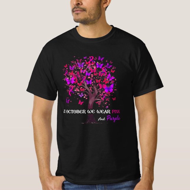 Camiseta Violencia Doméstica Conciencia sobre el cáncer de  (Anverso)