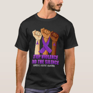 Camiseta Violencia doméstica Concienciación para detener la