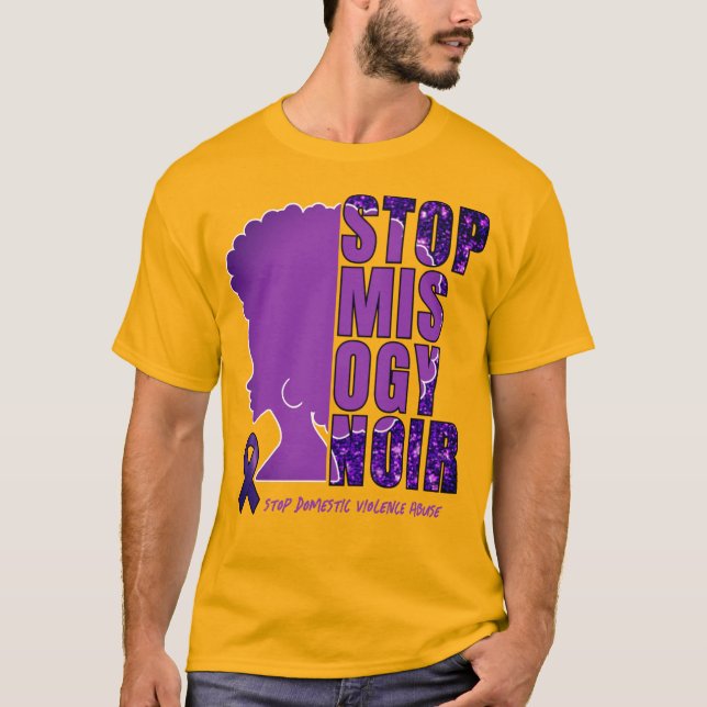 Camiseta Violencia Doméstica Evitar la MISOGYNOIR (Anverso)