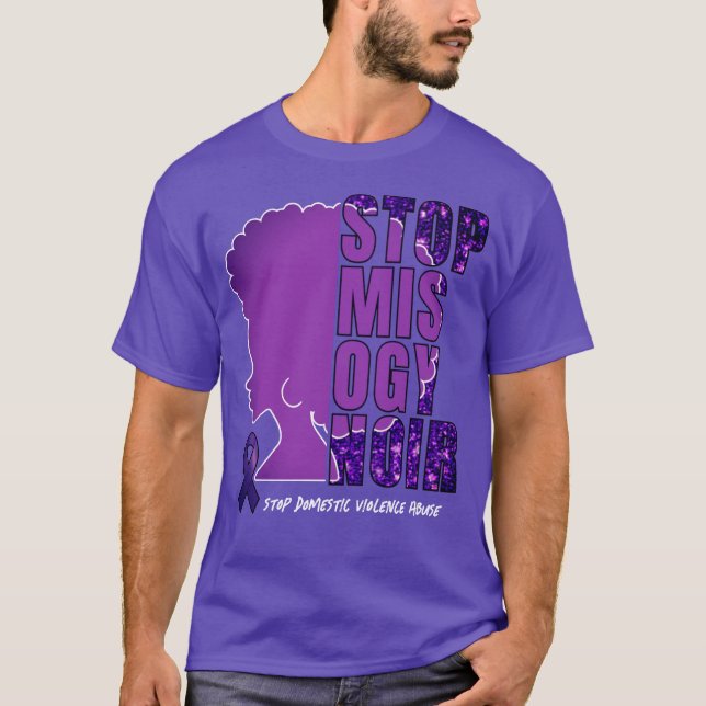 Camiseta Violencia Doméstica Evitar la MISOGYNOIR (Anverso)